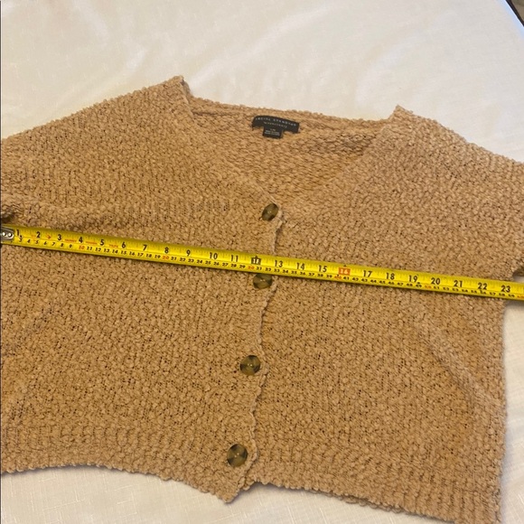 Cozy Tan Textured Knit Cardigan - Picture 5 of 7